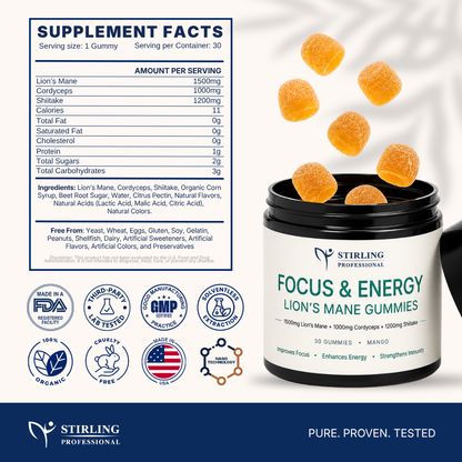 Focus & Energy Gummies | Lion's Mane