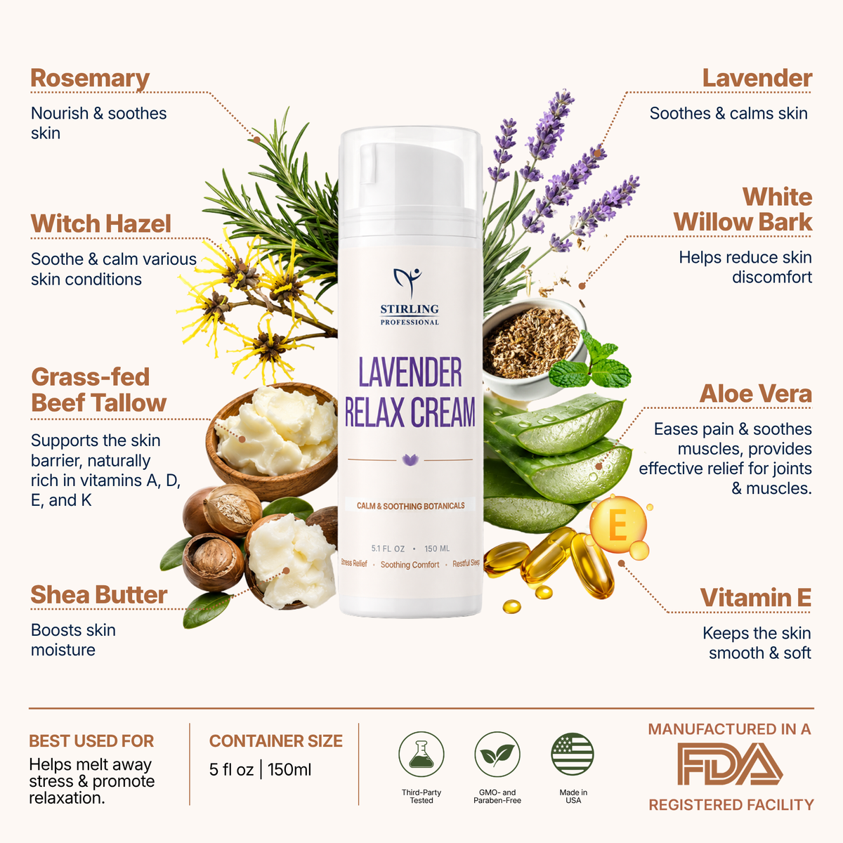 Lavender Relax Cream | 3500mg CBD - 5oz