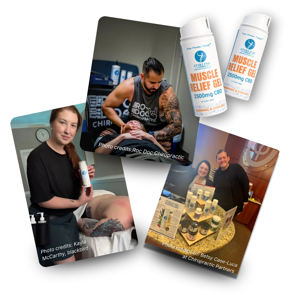 Partner chiropractic clinics with Stirling Professional Muscle Relief Gel