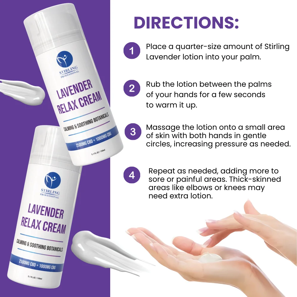 Lavender Relax Cream | 3500mg CBD - 5oz - Image 4