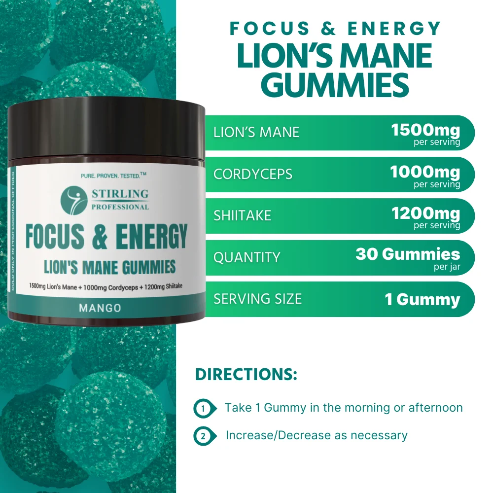 Focus & Energy Gummies | Lion's Mane - Image 4