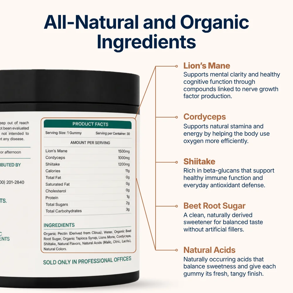 Focus & Energy Gummies | Lion's Mane - Image 6
